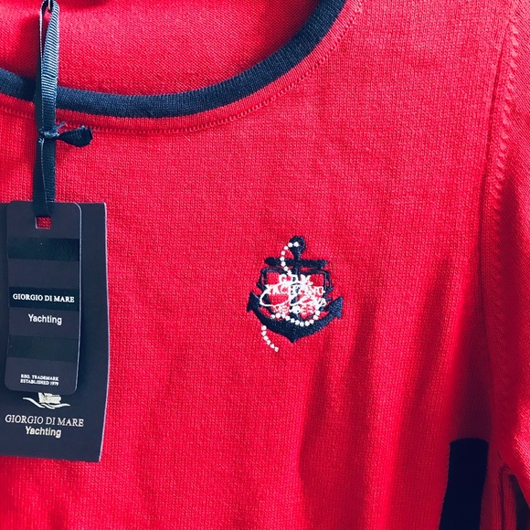Giorgio Di Mare Classic 100% Cotton Knit Pullover Sweater - Picture 7 of 9